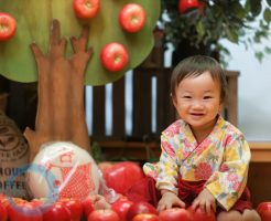 一升餅で1歳誕生日20181030-1